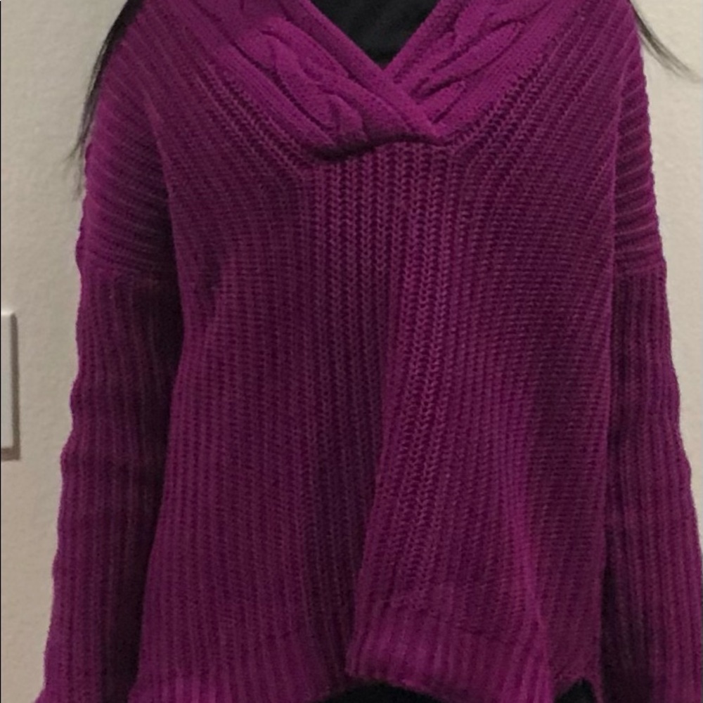 Ralph Lauren royal purple knife sweater